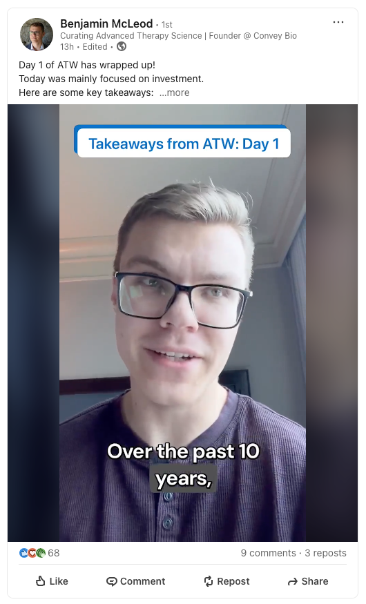 My recent takeaway video from ATW